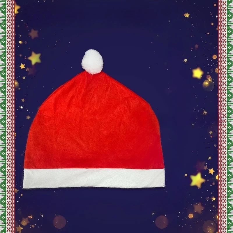 Christmas Car Seat Covers Set - Festive Santa Hat Headrest Decor for Home Holiday Scene Setup Practical Christmas Accessories