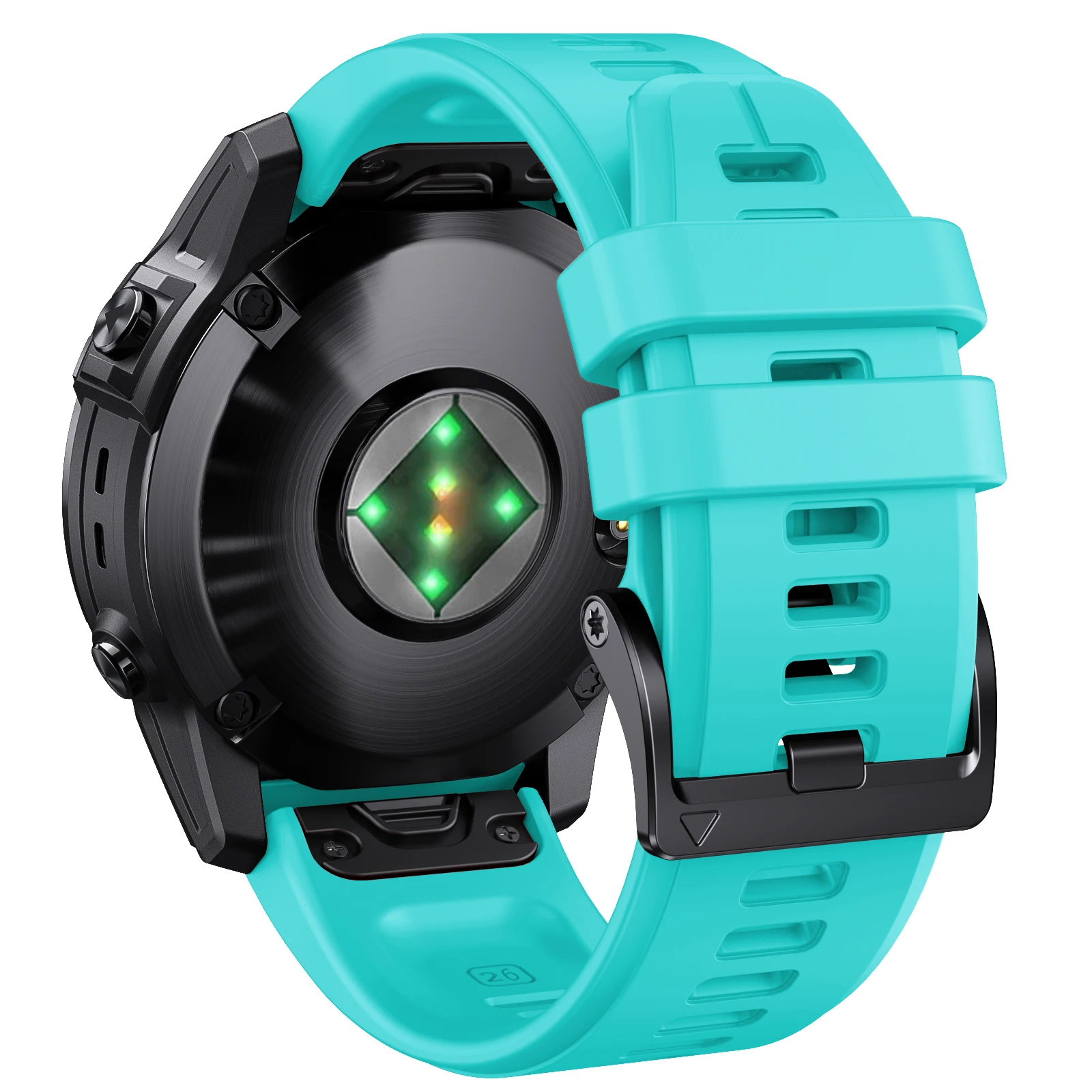 Silicone QuickFit Watch Band - 22mm/26mm Adjustable Strap, Official Design