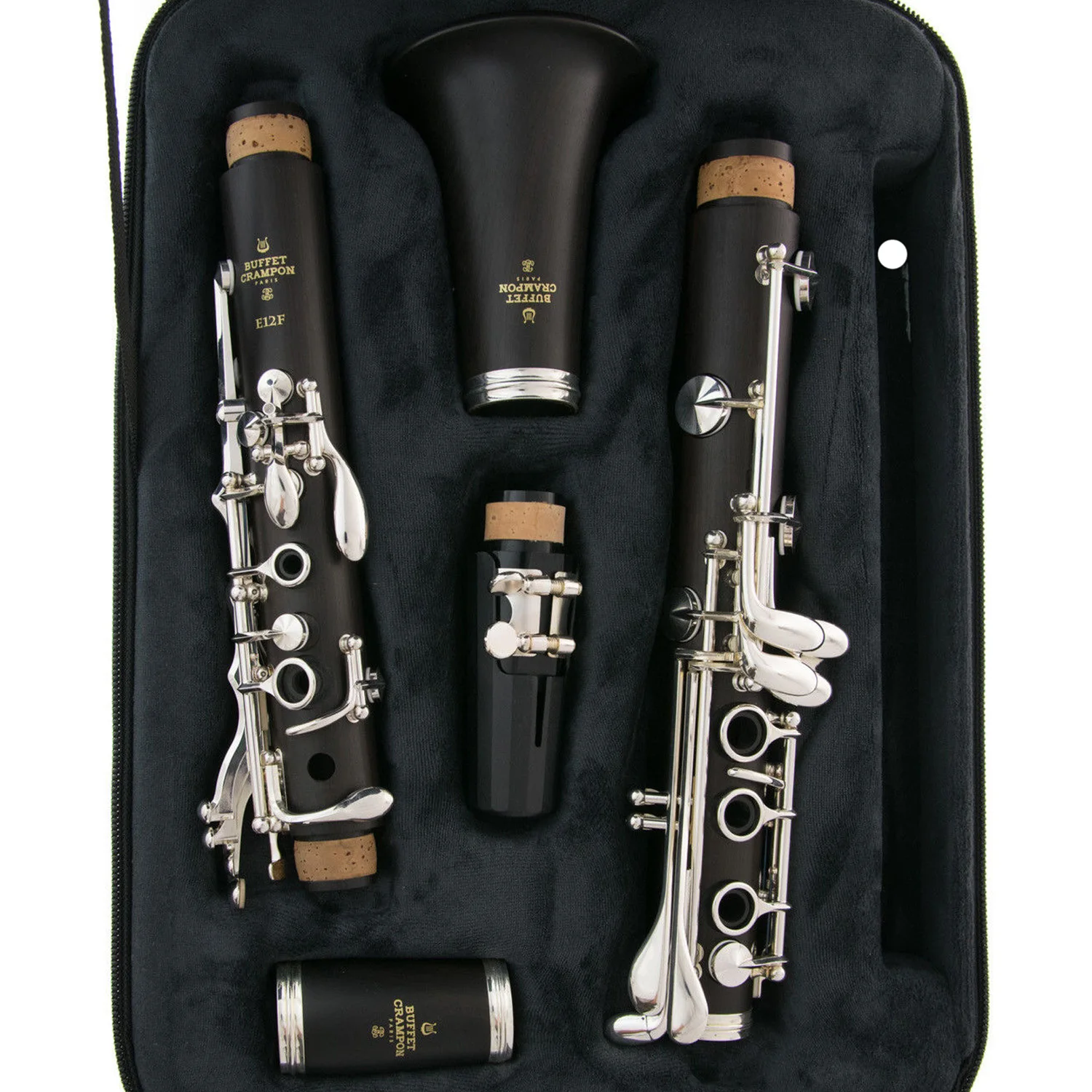 De Xin Professional Bb Clarinet E12F Ebony Wood Clarinets Nickel Silver Key Musical Instruments Case Mouthpiece Reeds