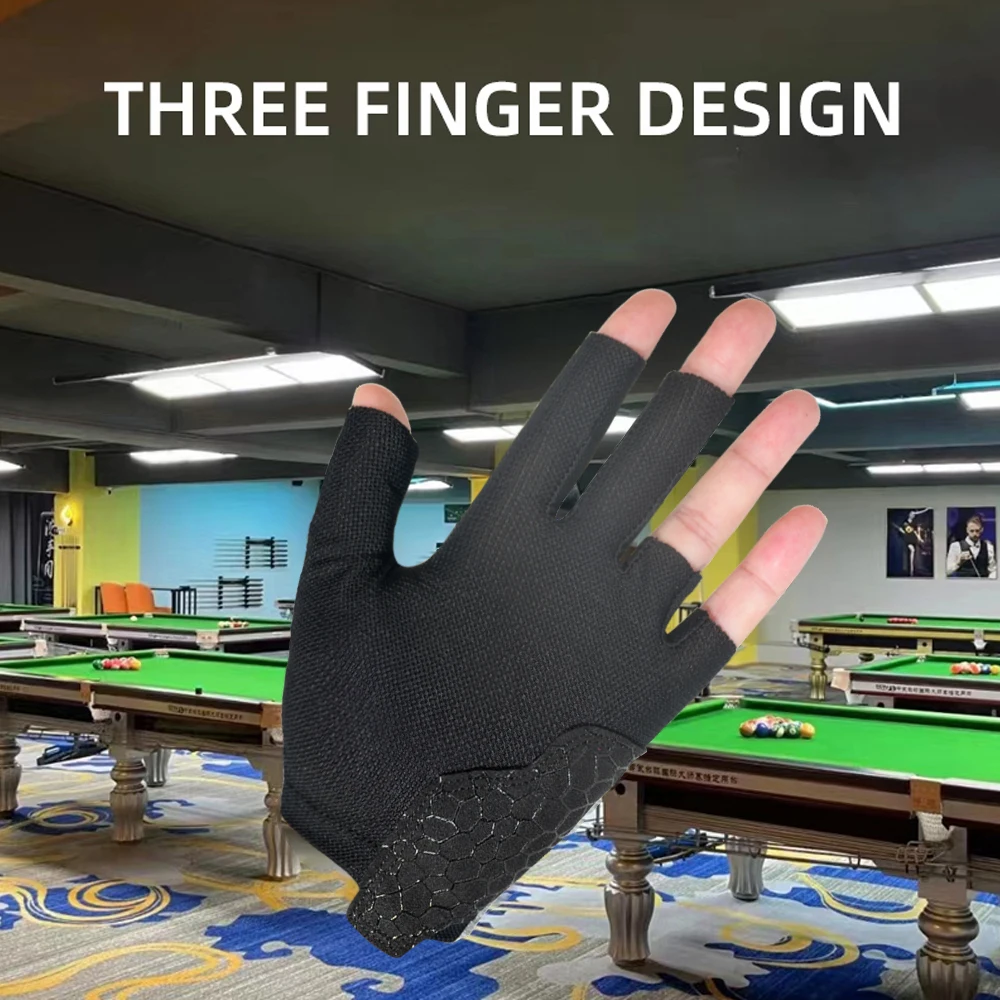 Polyester fiber billiard gloves, breathable billiard accessories, thickened mesh surface, table tennis supplies2234