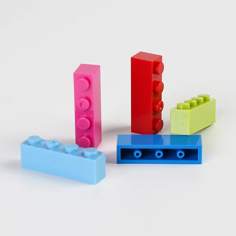 33pcs/Lot 1X4 Dots Idea MOC Bricks Designer Building Blocks Accessories Parts NO.3010 DIY Educational Toys for Children Diy