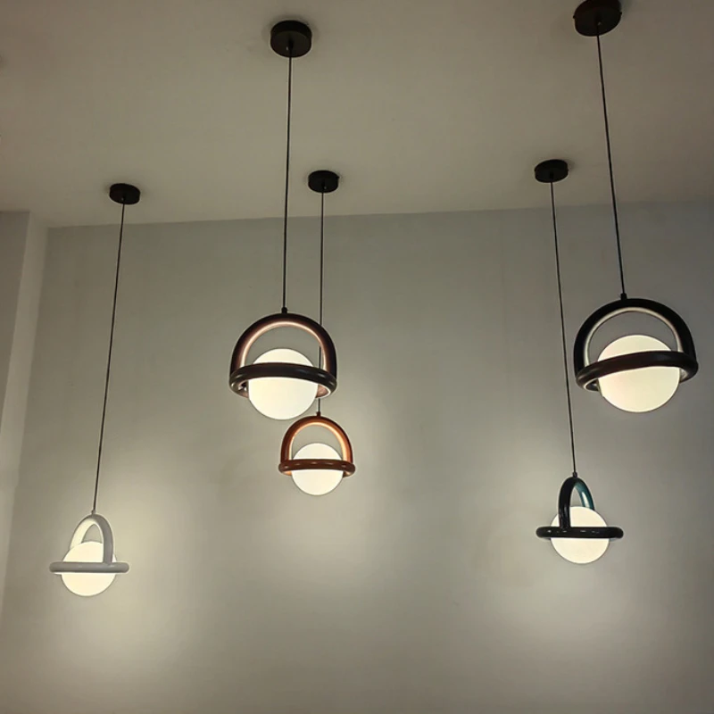 LED Pendant Lights Acrylic Ball Black White Green Red Yellow Metal G4 Bulb For Dining Room Kitchen Bedroom Office pendant lights pendant lamp