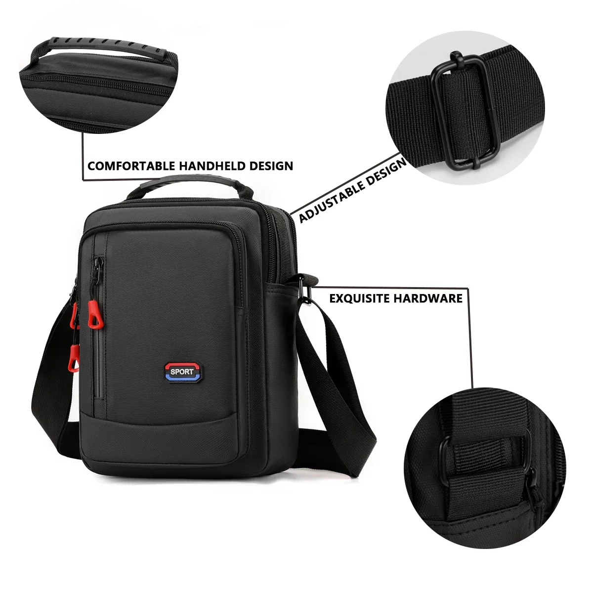 Men&rsquo;s Oxford Cloth Bag Multifunctional Cell Phone Change Document Storage Diagonal Cross Bag mens messenger bag mens shoulder bag