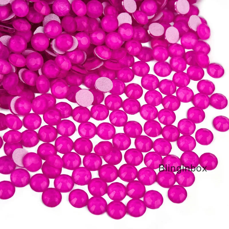 Blinginbox Big Package Hot Pink Neon SS3-SS30 Bulk Wholesale Flat Back Crystals For DIY Wedding Decorations Glitter Glass Stones 5