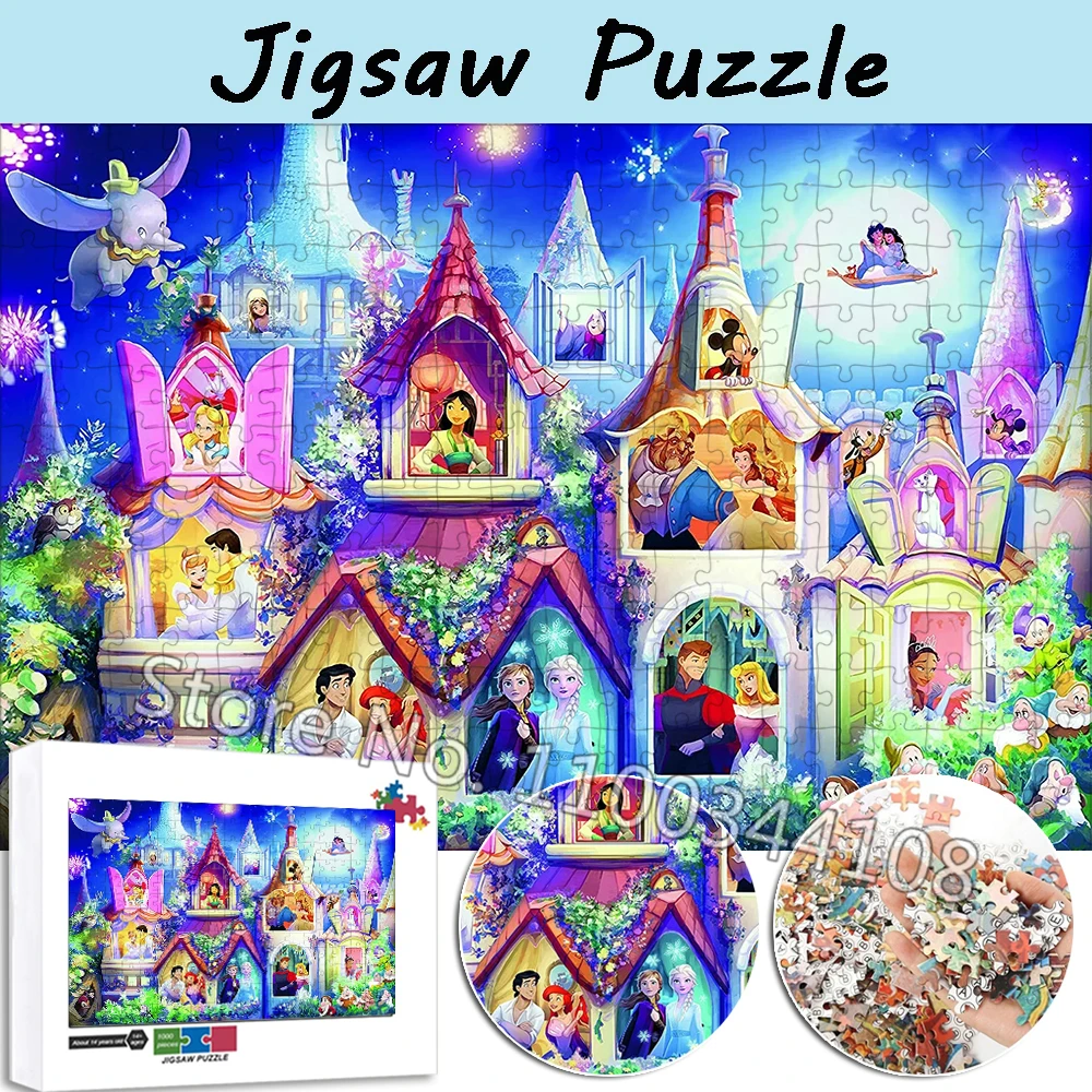 Disney Castle 300/500/1000 Pieces Jigsaw Puzzles Cartoon Princess Prince  Romantic Puzzle Funny Adult Leisure Game Kids Gifts - AliExpress