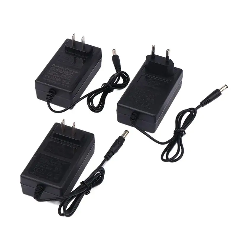 Black 21v Lithium Battery Charger 1A For 18v ​​Electric Drill Intelligent Power Adapter EU US Plug Transformer 5-string Charger