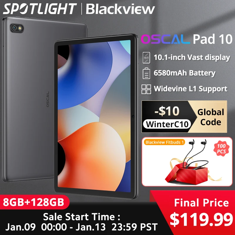【world Premiere】blackview Oscal Pad 10 10.1'' 8gb 128gb 6580mah Widevine L1 13mp 8mp Camera Octa Core Tablet Android 12 - Tablets - AliExpress - Апрельский топ товаров с Али