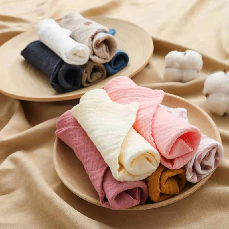 10 Pz Del Bambino Asciugamani Quadrati Neonati Lavare A Mano Viso Asciugamano Fazzoletto Alimentazione Bavaglino Burp Panno G99C - immagine 4
