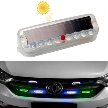 Luce di collisione anti-posteriore per auto a LED solare Cablaggio di avvertimento anti-collisione Sensore di vibrazione della luce libera Luce di respirazione lampeggiante