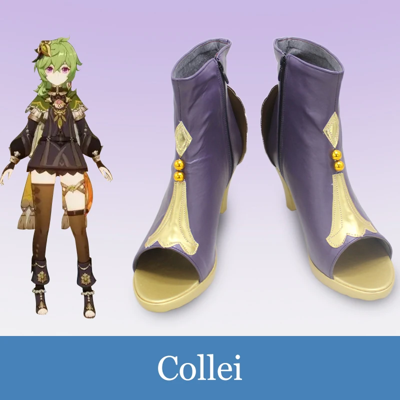 

Anime Game Genshin Impact Trainee Ranger Collei Customization Artificial Leather Stage Performance Cosplay Boots Shoes Gift