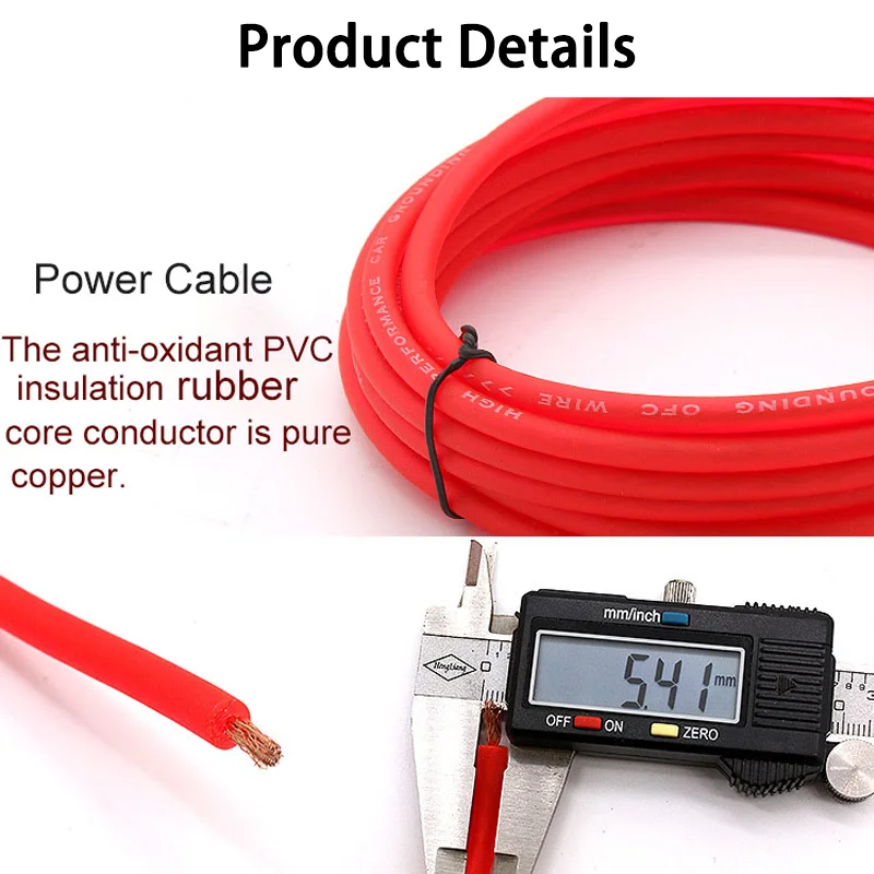 Power Cable 4.5m Amplifier Wiring 60Amp Fuse Holder Set Car Audio Wire Copper Clad Aluminum audio speaker cable audio speaker wiring kit car wire cable adapter audio cable electrical wire cable electronic wire cable car amplifier wiring kit