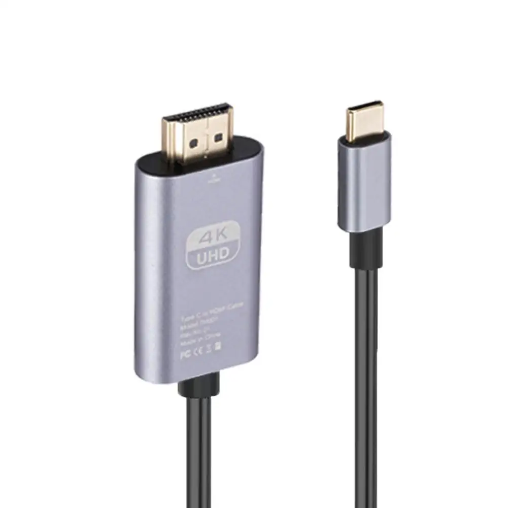 C 타입에서 HDMI 호환 비디오 어댑터, 고화질 스크린 프로젝션 어댑터 케이블, 노트북 휴대폰과 동일한 스크린 케이블, 4K 60Hz