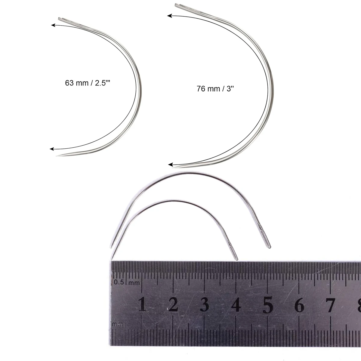 1 상자 강철 구부러진 곡선 바늘 C 유형 머리 직조 바늘 캔버스 수리 머리 확장에 대 한 직조 DIY 가죽 손 바느질 도구