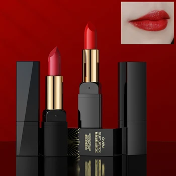 Rose Red Velvet Lipstick Fadeless Pearlescent Waterproof Daily Temperament Cosmetics Lipstick Valentine Long-lasting Lip Color