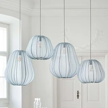 

Nordic Creative Pendant Light Personality Simple Thin Fabric Lamps for Dining Room Living Room Bedroom Aisle Romantic Chandelier