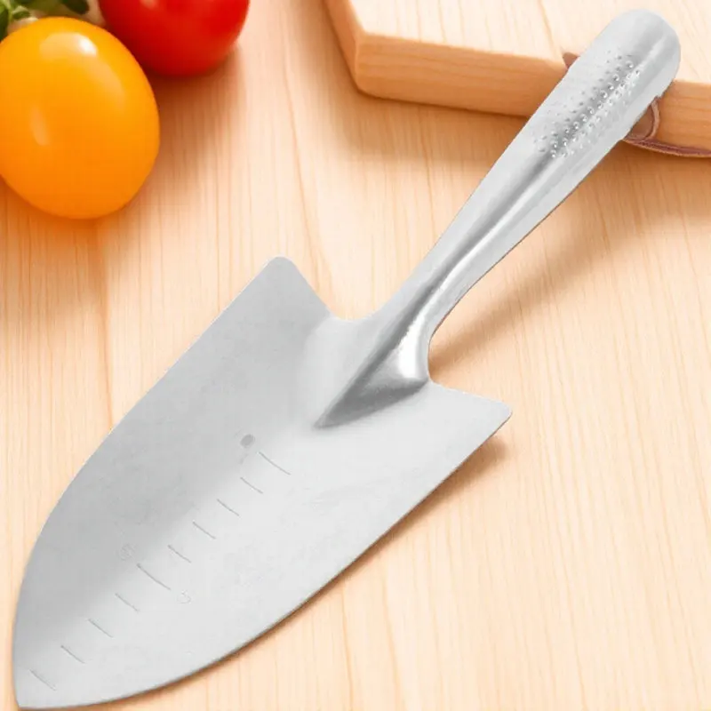 미니 스테인레스 스틸 정원용 삽 29x8cm 휴대용 녹 방지 캠핑 야외 비상 도구 실버 접이식 삽