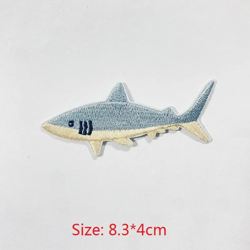 Міцні вишиті нашивки для одягу Рюкзаки Взуття з тваринами Акула Черепаха Кіт Собака Аплікація Наклейки Смужки