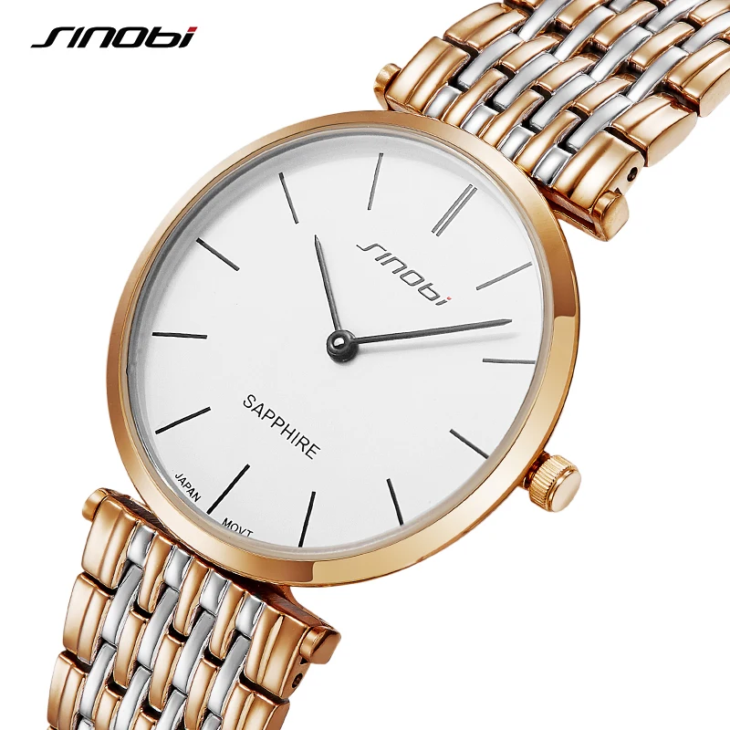 SINOBI Fashion Men's Watches Top Luxury Original Design Man Quartz Wrist Watches 5 Bar Waterproof New Golden Super Thin Clock new original 5pcs lot irfps43n50kpbf irfps43n50k or irfps40n60k super 247 43a 500v smps mosfet