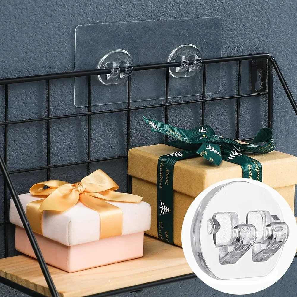 Self Adhesive Transparent Hooks Strong Double Claw Waterproof Wall Mounted Holders Kitchen Bathroom Organization Supply 30-1PCS