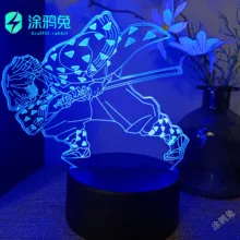 

RGB 3D Room Decor Agatsuma 18 Patterns Demon Slayer Anime Tanjiro Lamp Setup Nezuko Zenitsu Figure Kimetsu No Yaiba Manga Deco