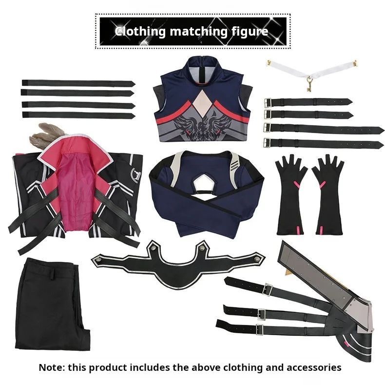 NIJISANJI Lauren Iroas VTuber Cosplay Costume with Wig for Adults (Unofficial)