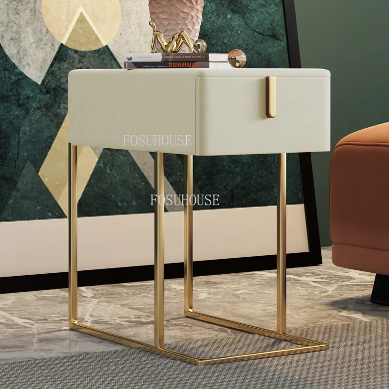 Minimalist Modern Home Bedroom Furniture Nightstand Light Luxury