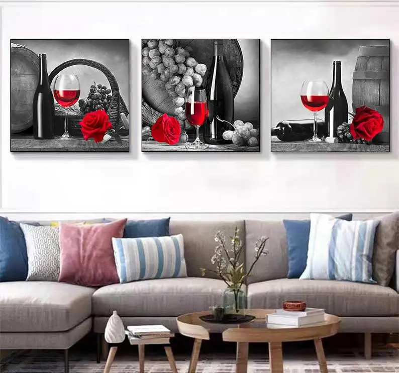 Wine Glass Canvas Art 3