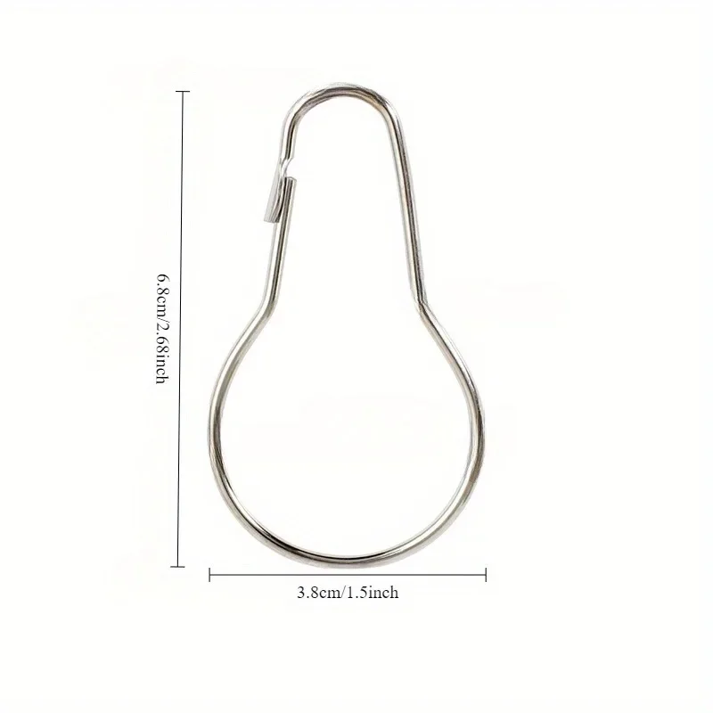 304 Stainless steel beadless shower curtain hook curtain limpet bathroom accessories hook hoist 10Pcs