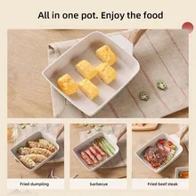 Pan Nonstick Japanese Omelette Pan Egg Roll Anti Scalding Handle Breakfast Maker Cookware for All Stove Frying