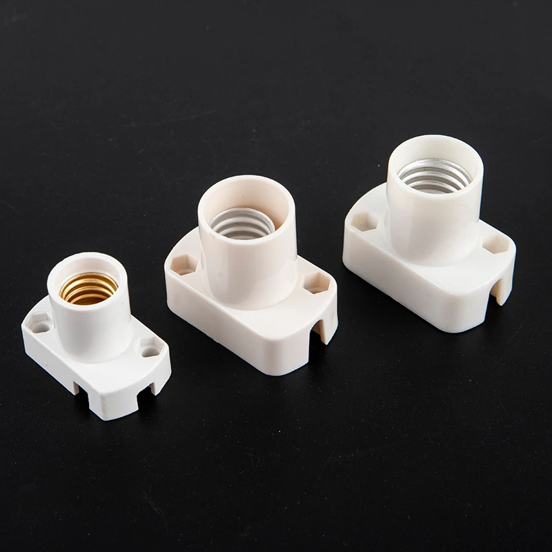 Lamp Holder Lamp Bulb Holder Lamp Base Lamp Socket Adapter White Mini Screw Lamp Base E12 E14 E17 100-250V AC