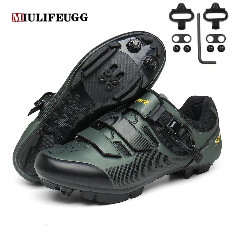 MTB Cycling Shoes Men Mountain Footwear Racing Road Bicycle Flat Clit Sneaker Cleat Women Dirt Speed Route Bike Biking Spd