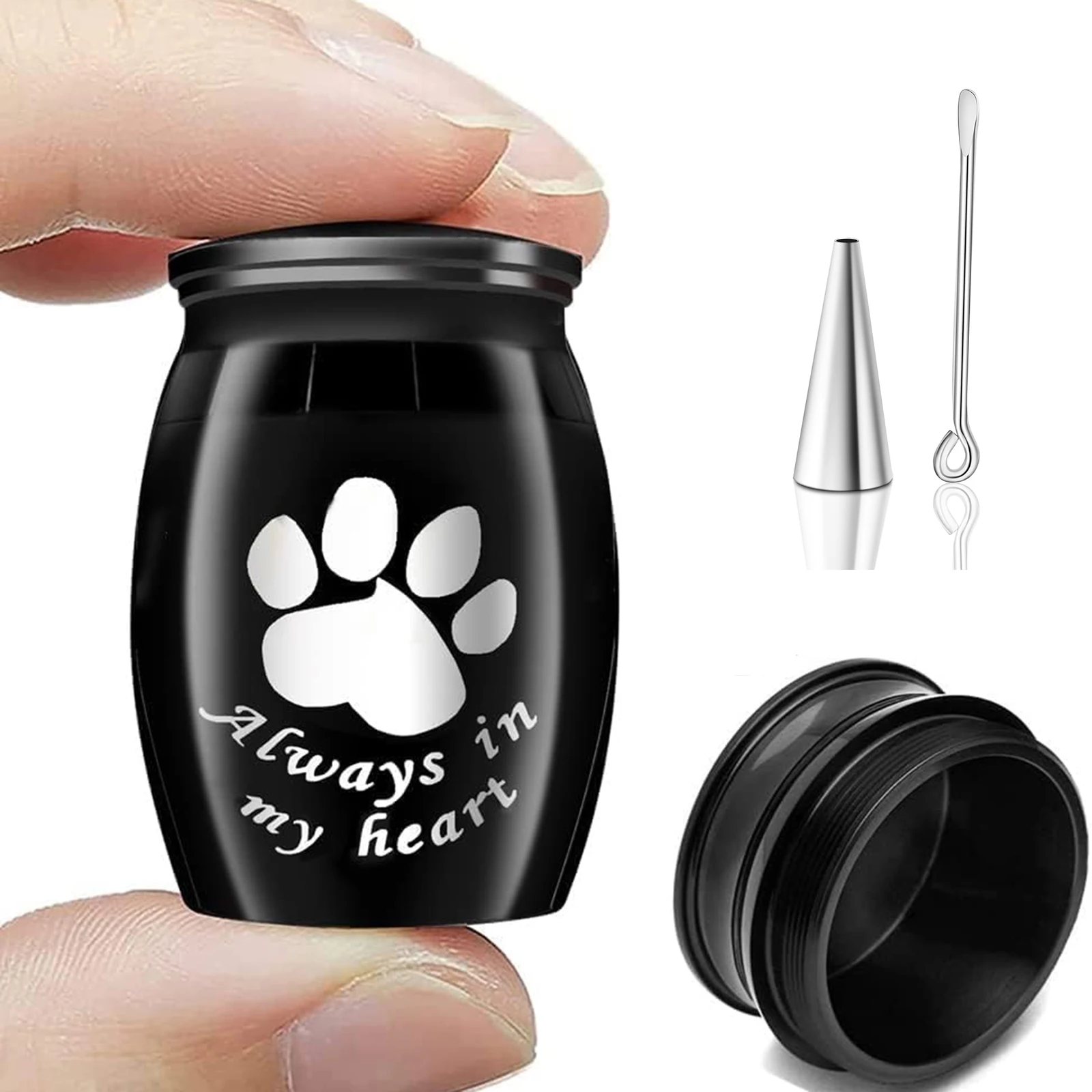 Dog Paw Keepsake Urn for Ashes Stainless Steel Pet Memorial Container Metal Decorative Cremation Urn for Dog Remains 3