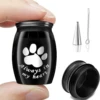 Dog Paw Keepsake Urn for Ashes Stainless Steel Pet Memorial Container Metal Decorative Cremation Urn for Dog Remains 3
