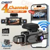 360°Auto Camera 3/4 Lens 1080P Video Recorder WIFI DashCam for Car DVR Black Box Night Vision 24H Parking Monitor Car Assecory