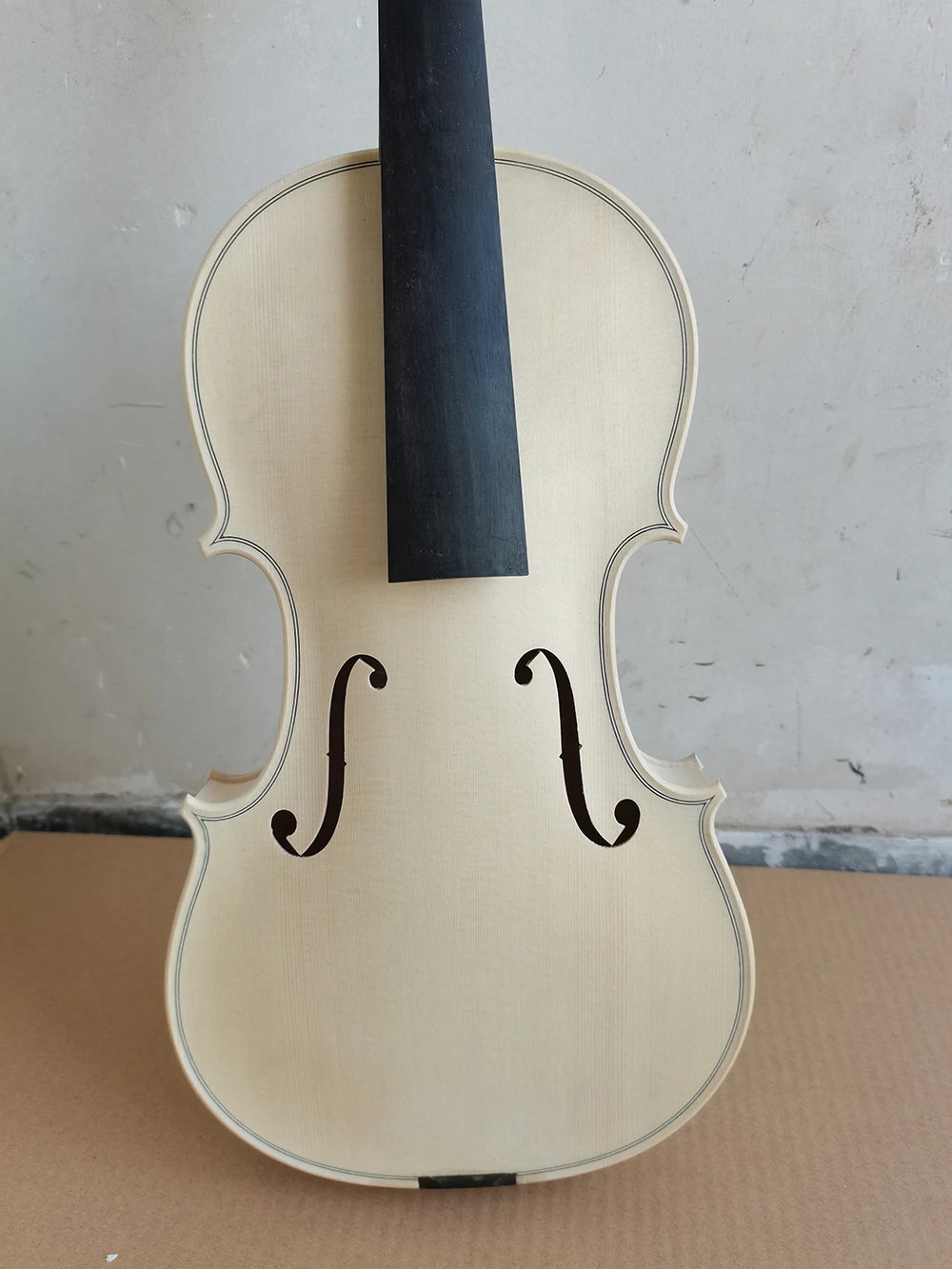 Acoustic Violin Stradivarius 1715 4/4 3/4 1/2 1/4 solid wood DIY Complete Backplane Flame Maple white embryo unfinished