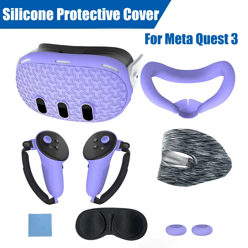 Cubierta protectora de silicona para Meta Quest 3, repuesto antifugas,  almohadilla nasal, funda para máscara, carcasa VR, accesorios VR -  AliExpress