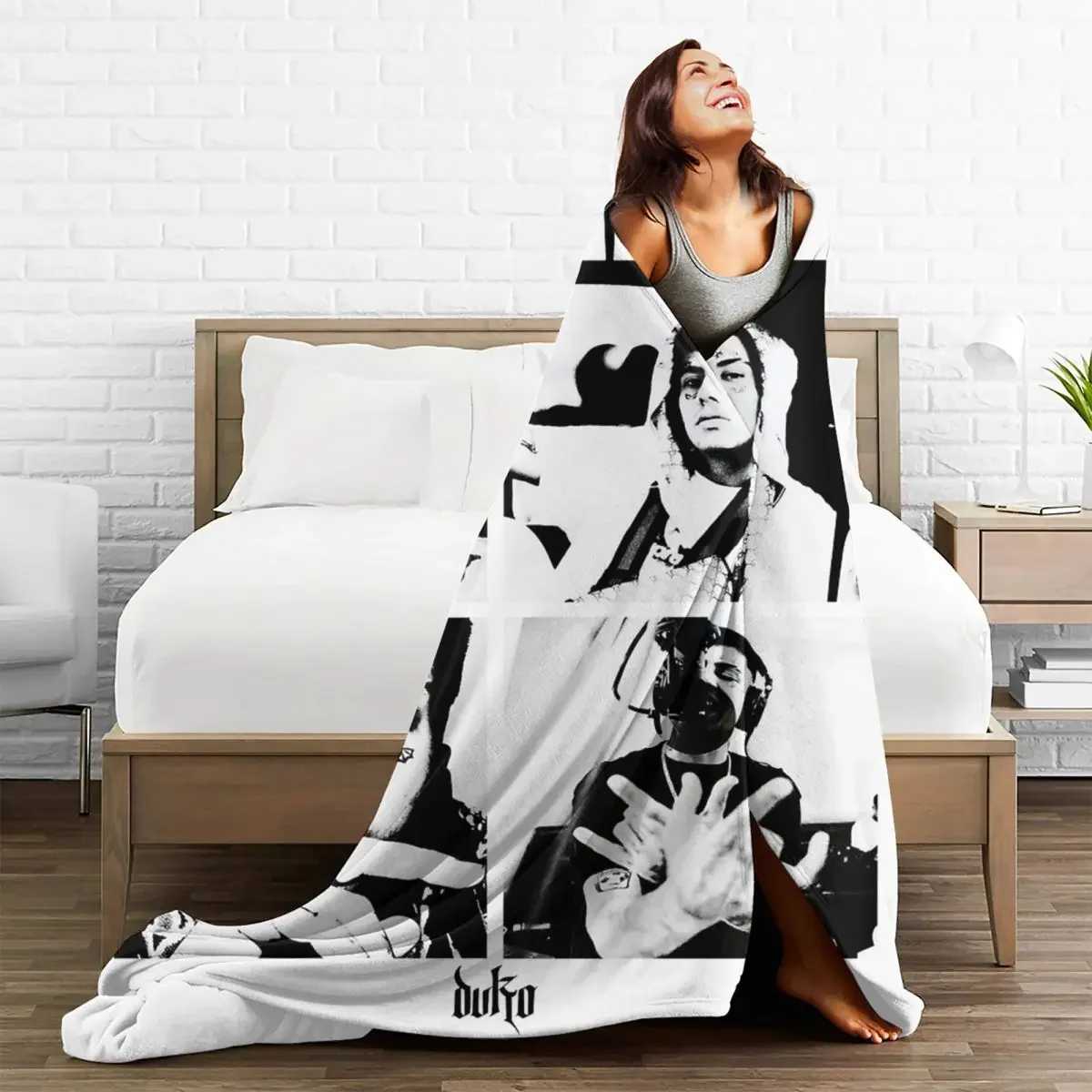 Super Warm Blanket Travel Duki Argentine Rapper Rockstar Music Bedding Throws Singer Flannel Bedspread Chair Sofa Bed Cover 3
