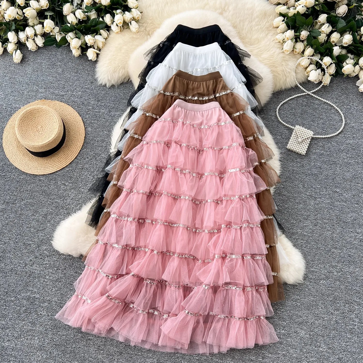 4 TIERED GATHERED SKIRT AWAY WITH THE FAIRIES