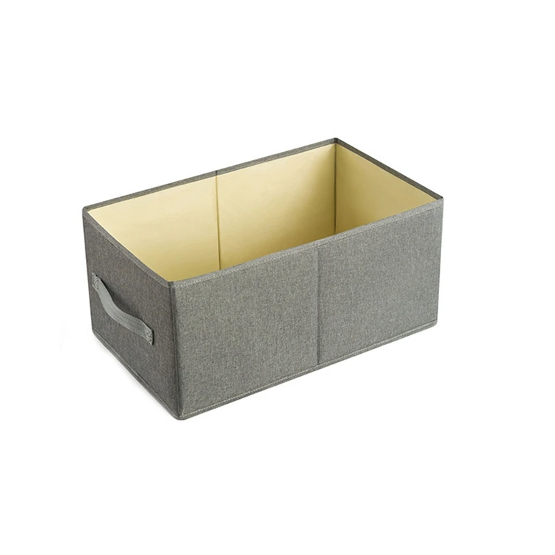 

Clothes Storage Box Fabric No Cover Drawer Wardrobe Folding Cotton Linen Finishing Box Dormitory Household Storage Box