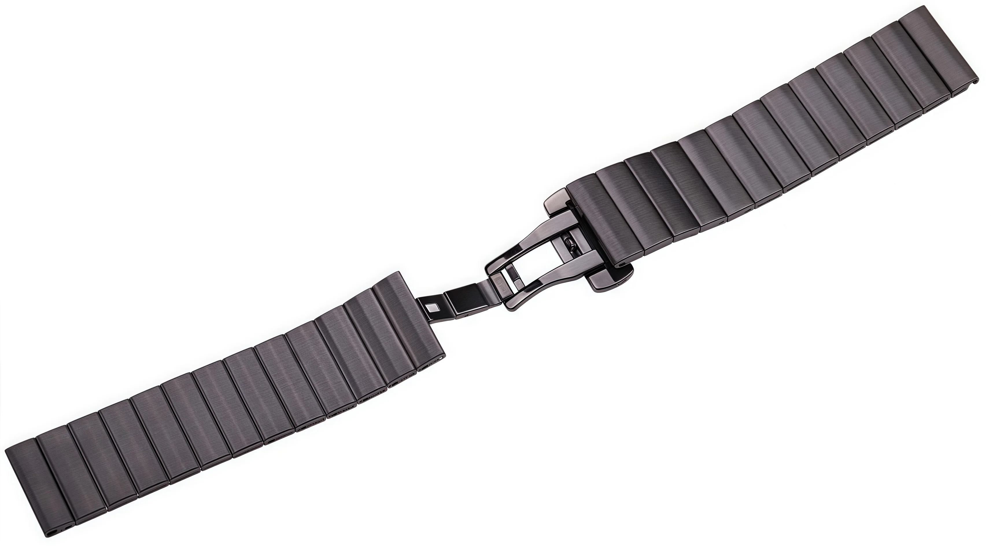 Massives Edelstahl-Uhrenarmband 16mm 18mm 20mm 22mm Schnellverschluss Silber Schwarz Gebürstetes Metall-Armband – Detail 7