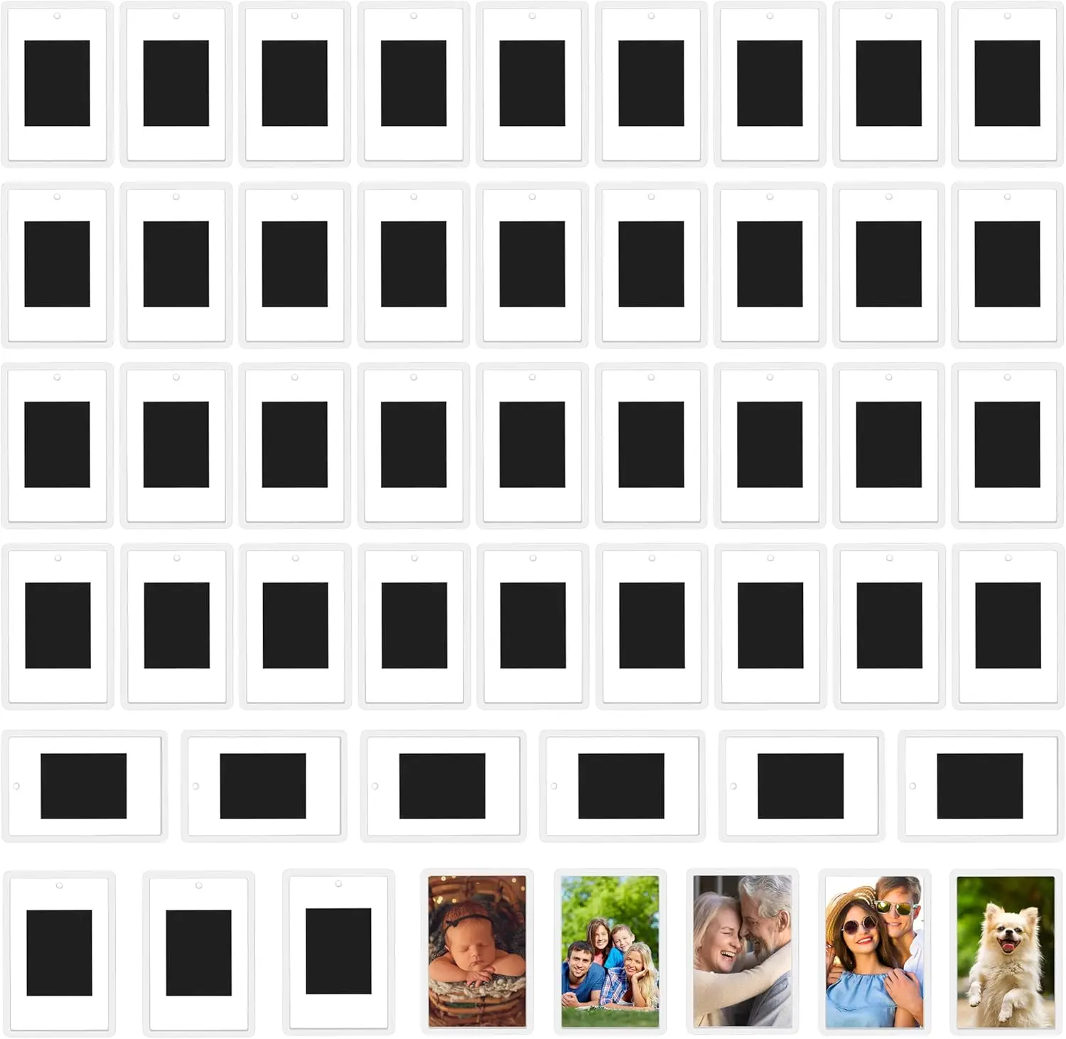 Blank Photo Frame Insert Fridge Magnets Mini Magnetic Refrigerator Photo Picture Frames 2x3.03 In 12/20/40Pcs