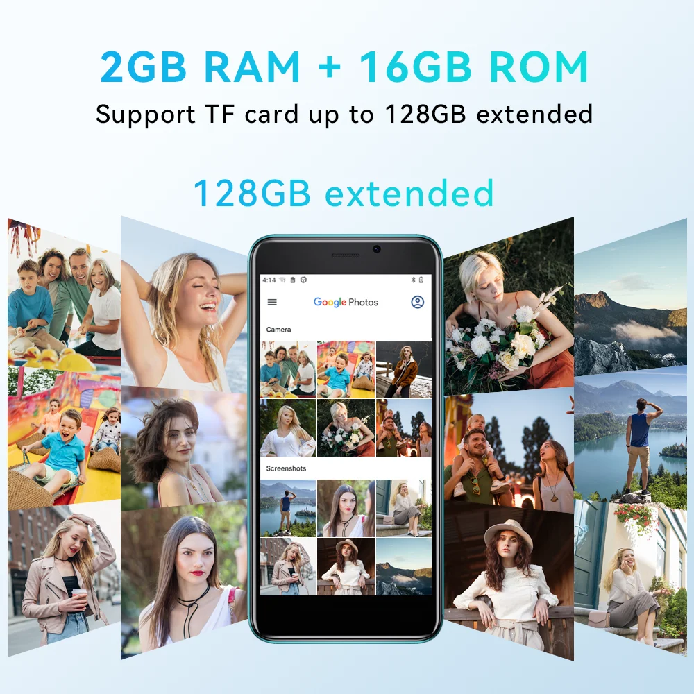 Cubot J20 Smartphone 4" Mini Screen 2GB+16GB(128GB Extended) 2350mAh Battery Android 12 Dual Sim 4G GPS Mobile Phones 3