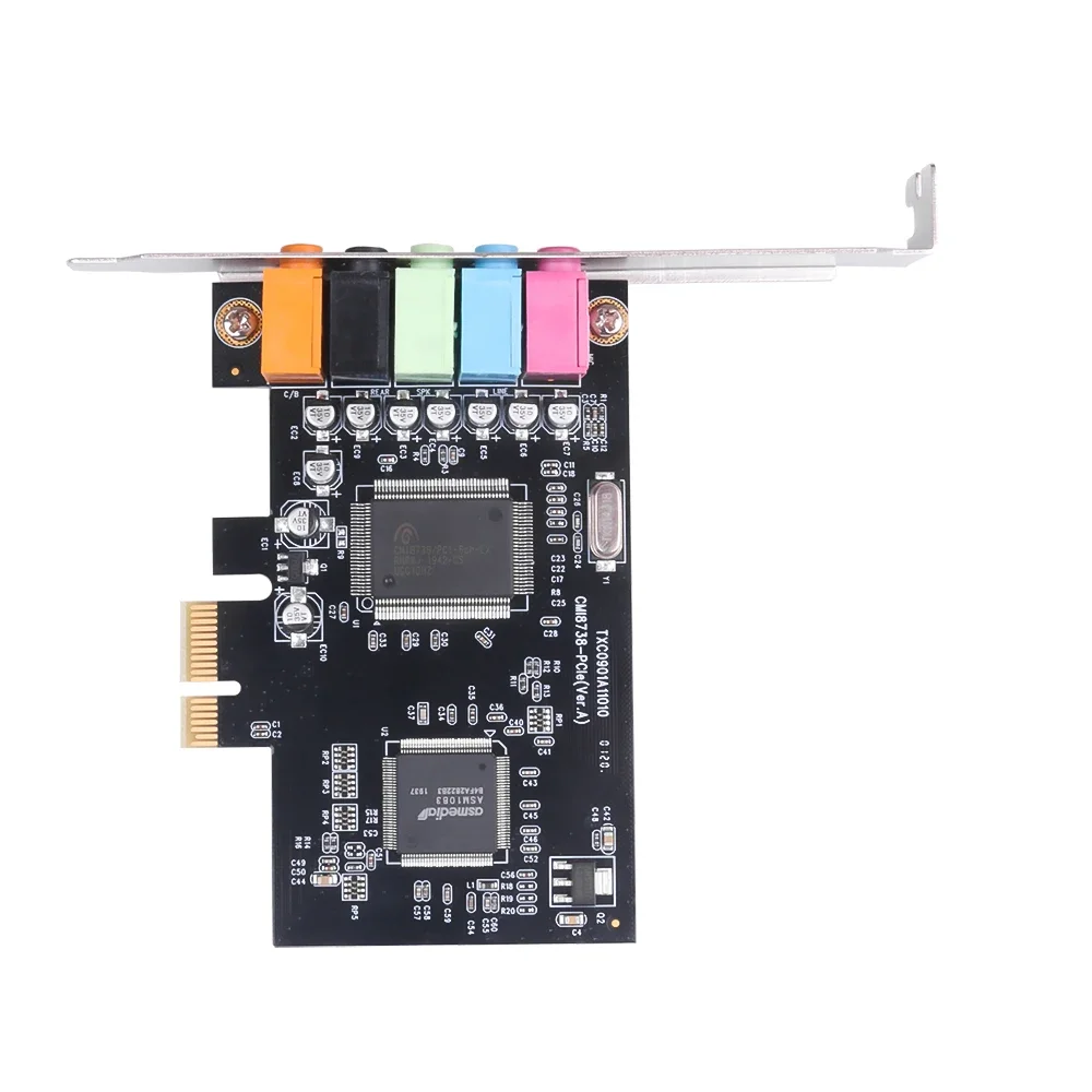 PCI 사운드 카드 5.1CH 5.1 채널 CMI8738 칩셋 오디오 인터페이스 PCI-E 5.1 ??스테레오 디지털 카드 데스크탑 사운드 카드