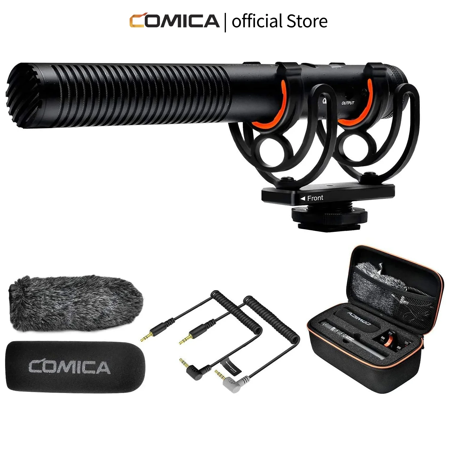 

Shotgun Microphone, Comica CVM-VM20 Professional Super Cardioid Microphone with Shock Mount, Camera Microphone For Video Record