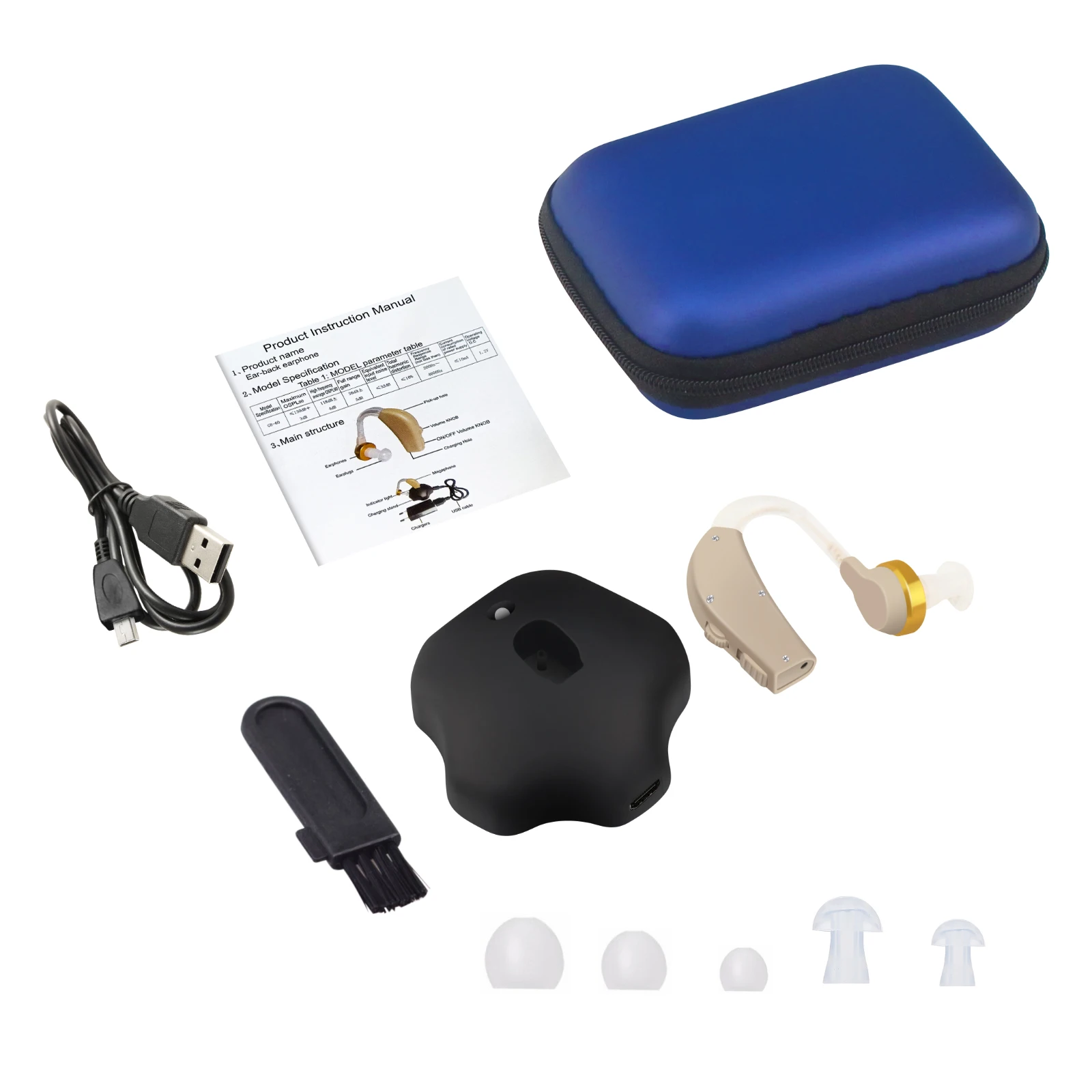 Mini Hearing Aid audifonos for Elderly Portable Sound Amplifier Rechargeable Adjustable Hearing Aid for Seniors усилитель звука 2