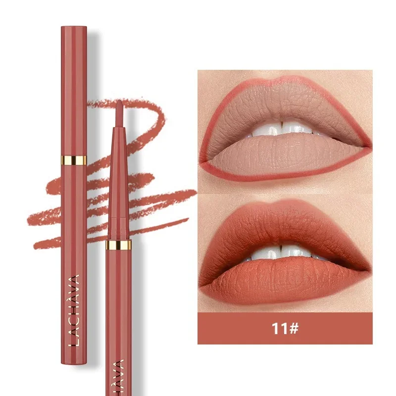 12 Colors Matte Sexy Rose Red Brown Lip Liner Pencil Waterproof Non-stick Smudge-proof Highly Pigmented Lipliner Pen Lipstick