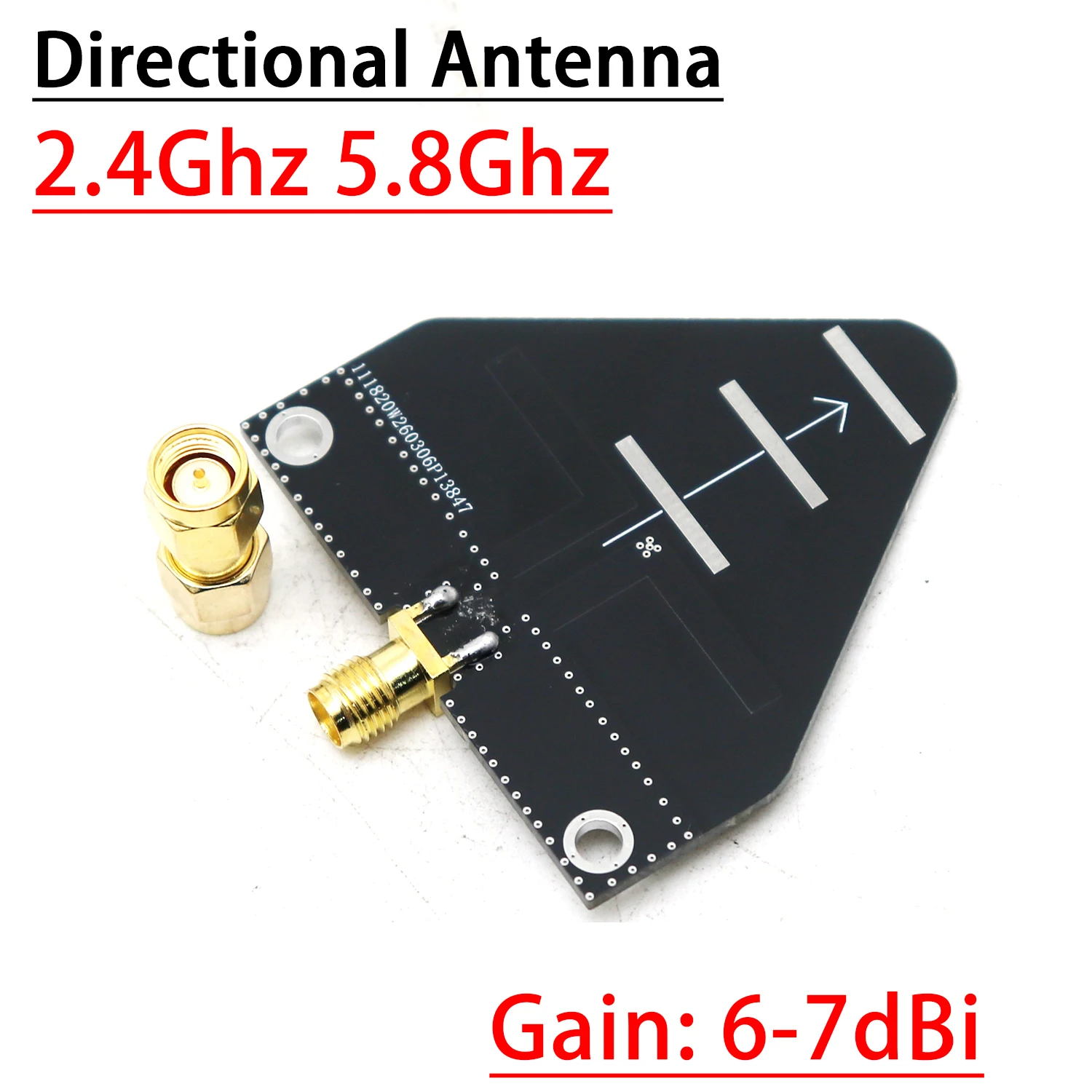 Antenne WiFi 2.4GHz 5.8GHz SMA Femelle 6-7dBi 15W pour Drone FPV