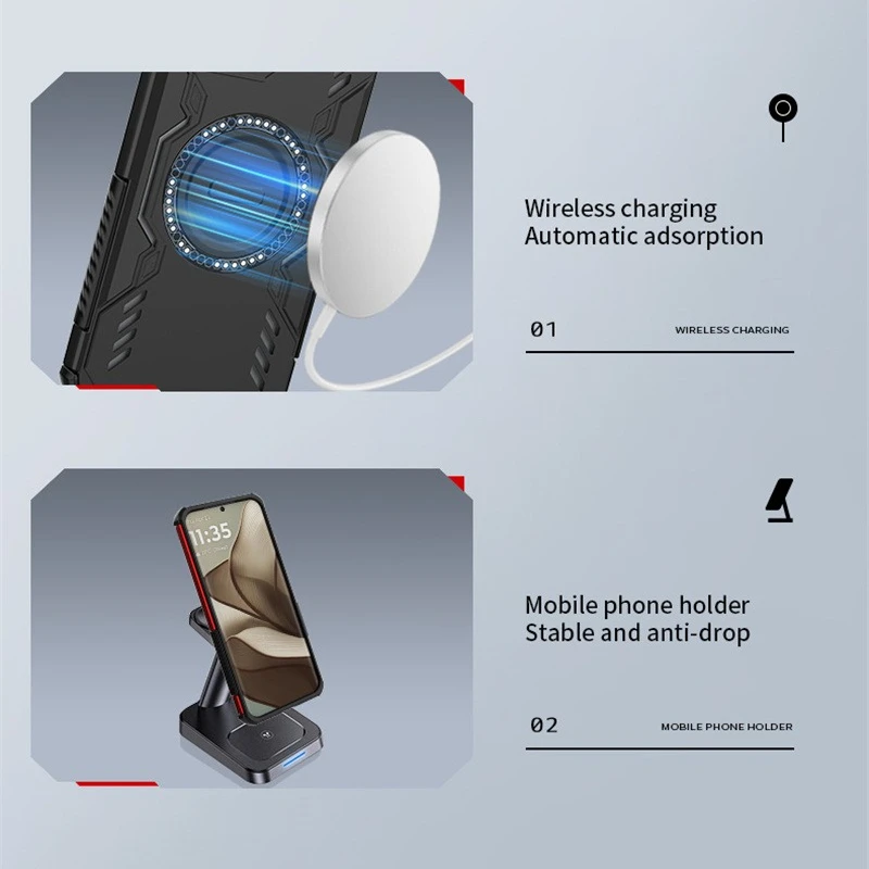 Lens Protection Heat Dissipation Case with Magnetic Wireless Charging Shell
