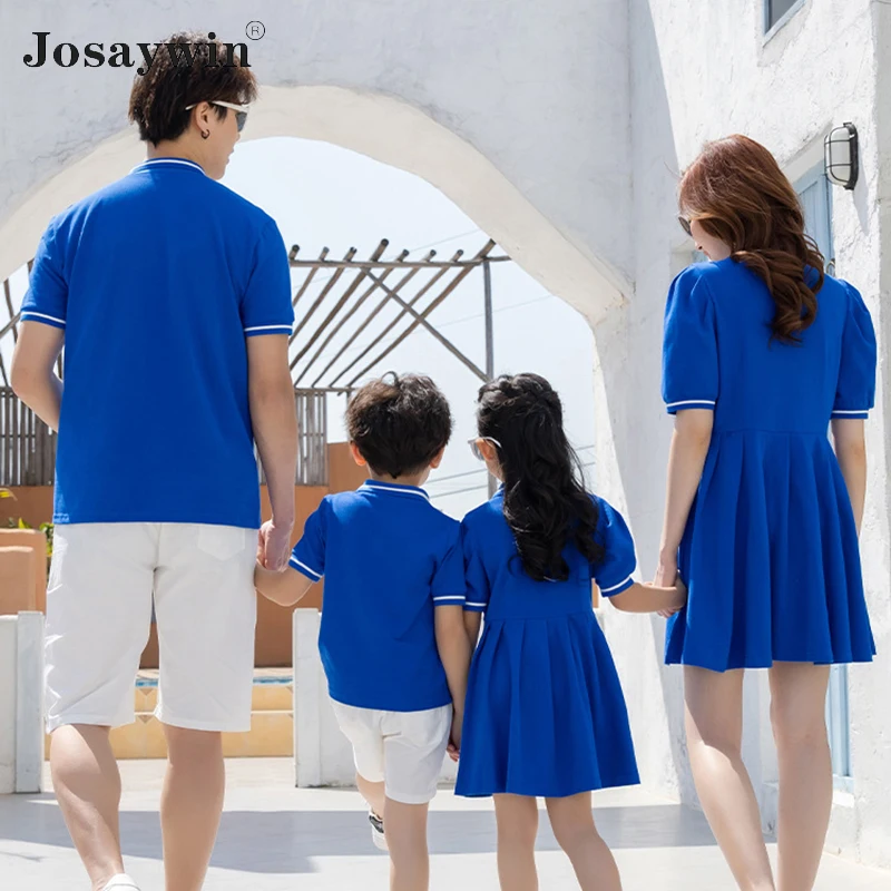 Josaywin Summer Mother Kids Family Clothing Sets Mother Father Kid Tshirt Family Look Outfits Family Matching Clothes Sets 2