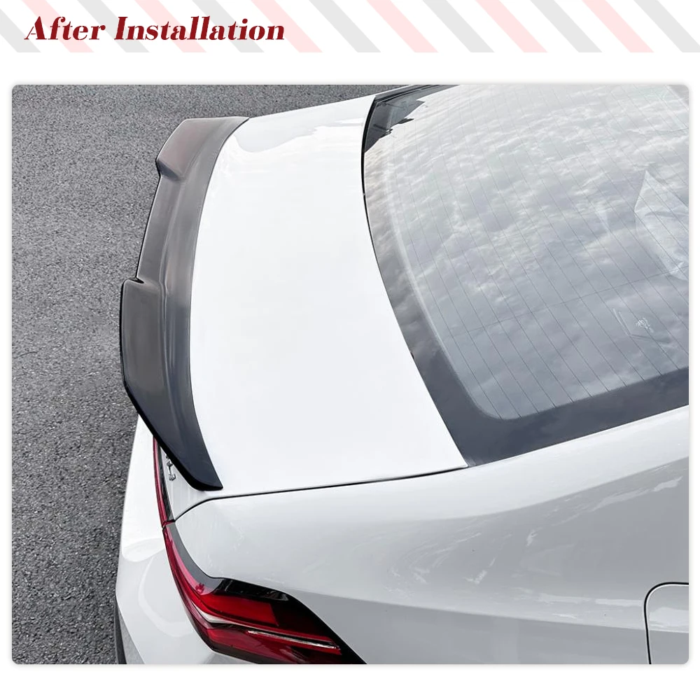자동차 리어 트렁크 스포일러, BMW 5 시리즈 I5 G60 G61 M 스포츠 2024 트렁크 립 스포일러, 하이킥 리어윙 ABS 광택 블랙 스포일러